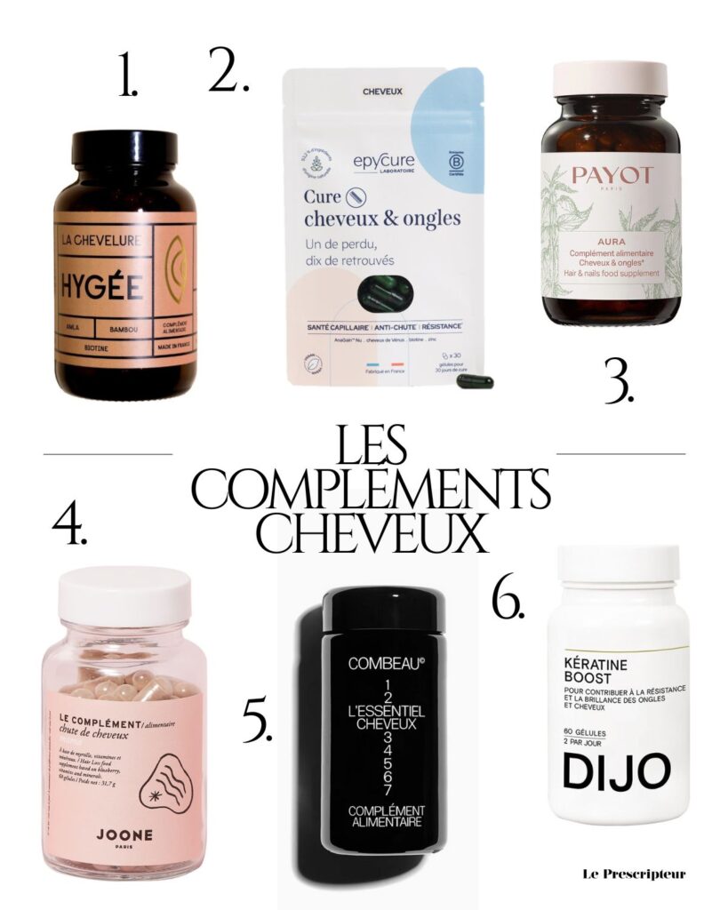 compléments alimentaires naturels anti chute de cheveux saisonnière hugé epycure payot joone combeau kératine boost le prescripteur marie masuyer