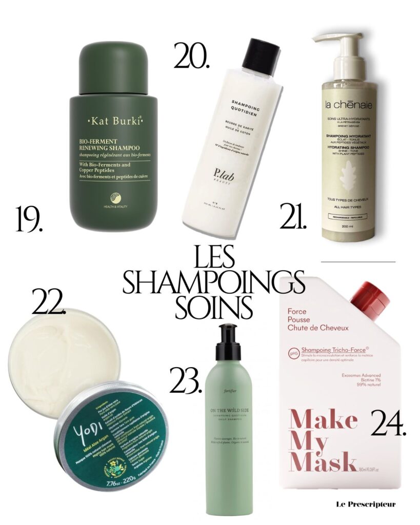 shampoins soins chute de cheveux kat burki plab beauty shampoing quotidien naturel la chenaie yodi on the wild side make my mask le prescripteur marie masuyer