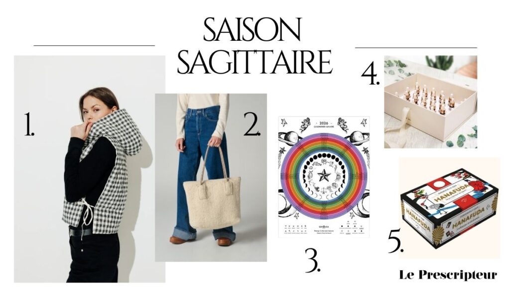 Ce que la saison sagittaire nous réserve le prescripteur horoscope 2025 sophie herolt petitpas astrologue sélection lifestyle trench and coat capuche amovible vichy calendrier lunaire sentara