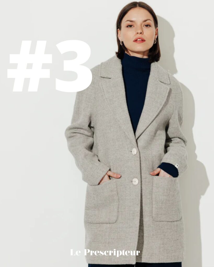 meilleur manteau chaud pour l'hiver trench and coat le prescripteur marine lener manteau Fraxinus mi-long 100% laine vierge gris