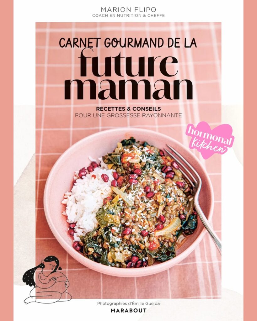 Recette cheesecake compatible grossesse cru végétalien cheffe Marion Flipo mangue passion vanille le prescripteur carnet gourmand de la future maman édition marabout crédit photo Emilie Guelpa