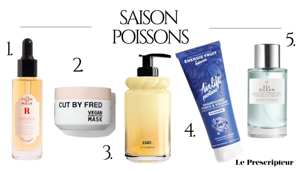 Ce que je nous réserve la saison du poissons sophie herolt petitpas le prescripteur soins cheveux de printemps huile rouge soin care masque vegan